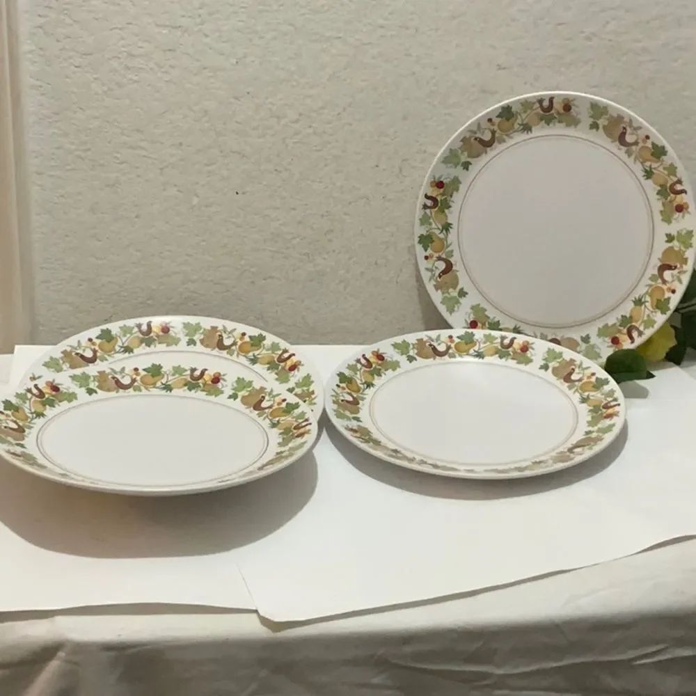 Noritake HOMECOMING Dinner Plates 1960s Set 4 Japan 9002 10 3/8” G3